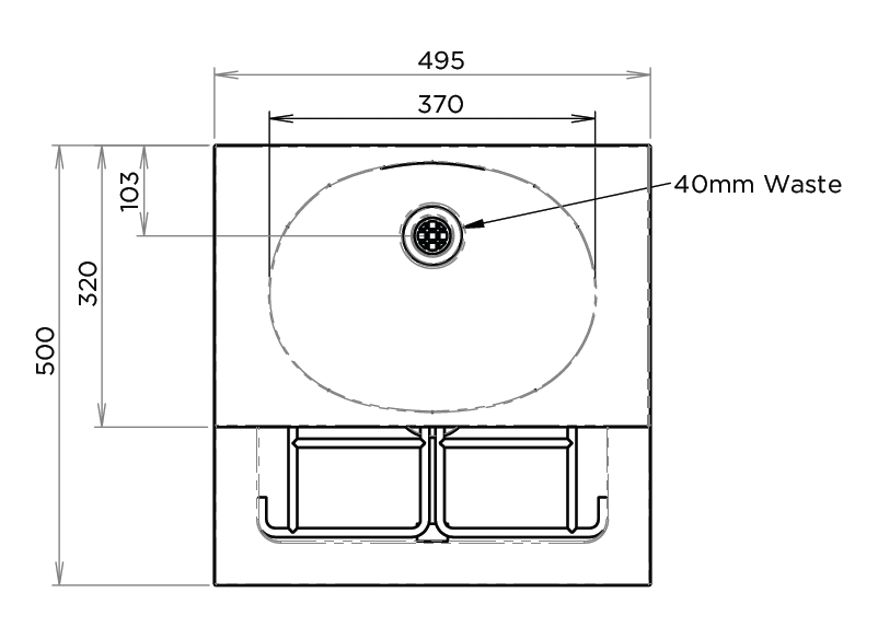 Stainless Steel Janitorial Unit