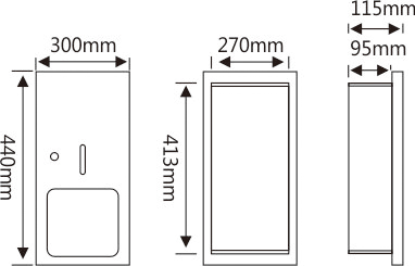 Commercial bathroom tissue dispenser